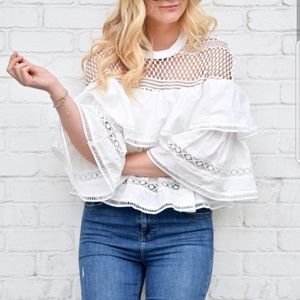ChicWish White Tiered Top